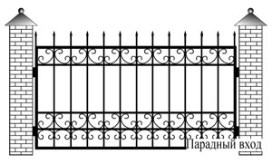 Если забор металлический находится за городом, то можно купить забор более качественный, с коваными элементами.